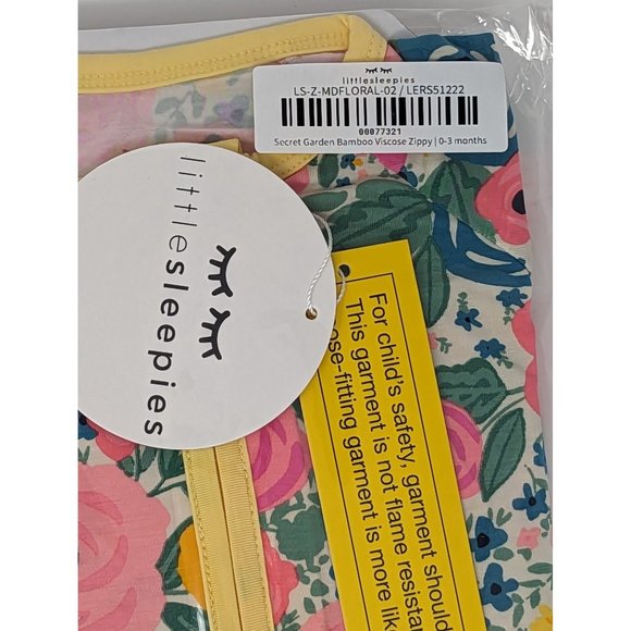 NIB Little Sleepies OG Secret Garden (Yellow trim) Zippy Size  0-3 months - Picture 2 of 2